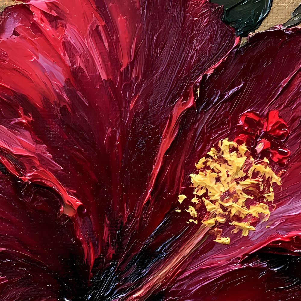Red Hibiscus — florals wall art print by Brunelvi — view 2