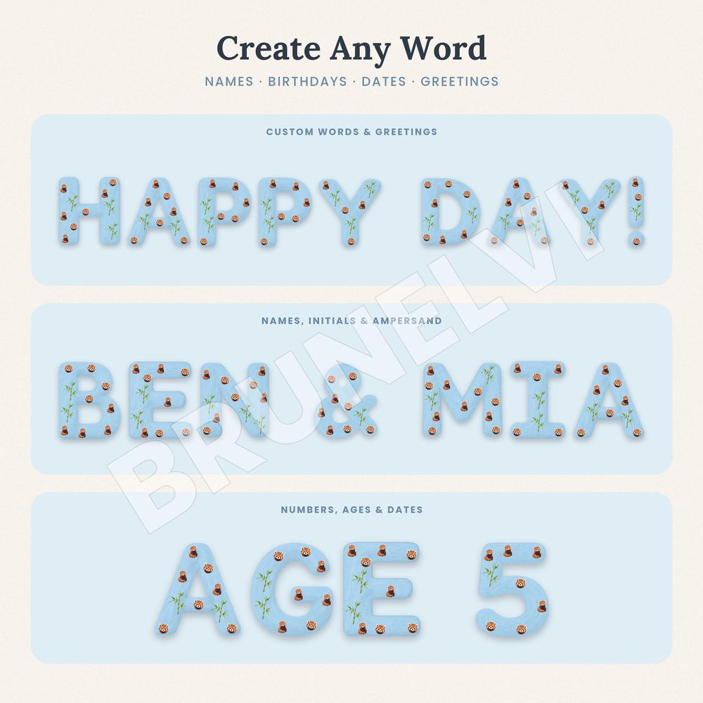 Red Panda Alphabet PNG — alphabet letter pngs clipart by Brunelvi — view 2