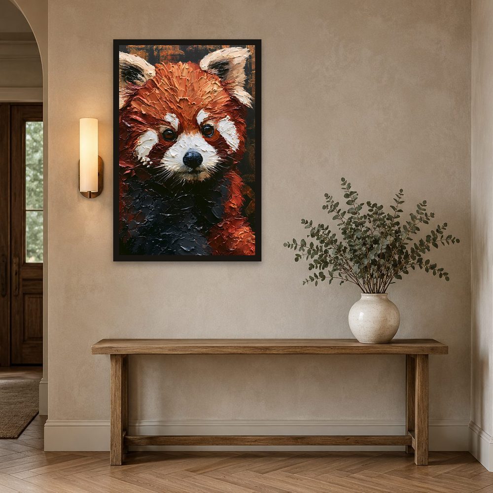 Red Panda impasto oil painting wall art by Brunelvi — Ansicht 2