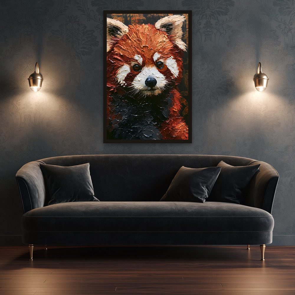 Red Panda impasto oil painting wall art by Brunelvi — Ansicht 3