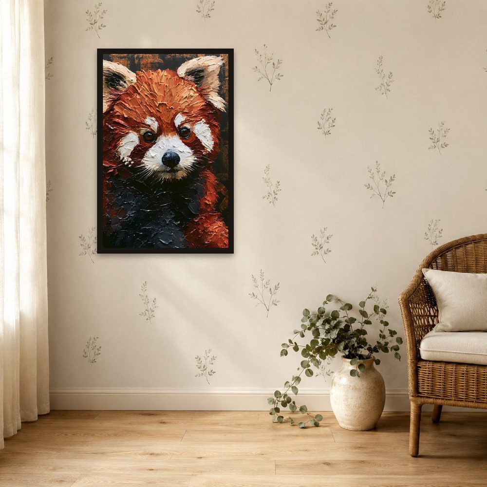 Red Panda impasto oil painting wall art by Brunelvi — Ansicht 4