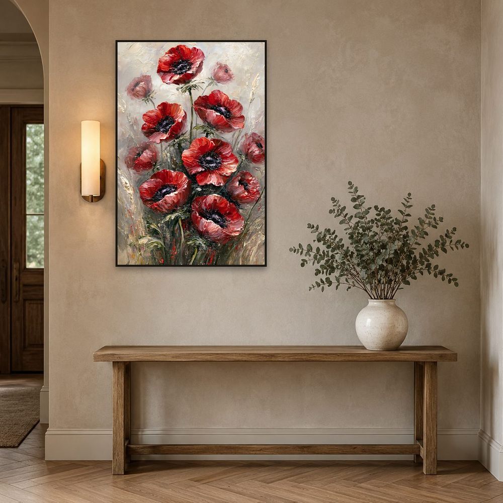 Red Poppies — florals wall art print by Brunelvi — view 3