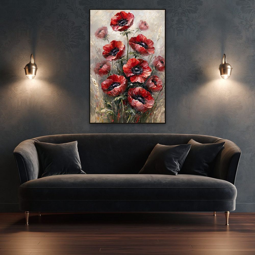 Red Poppies — florals wall art print by Brunelvi — view 4