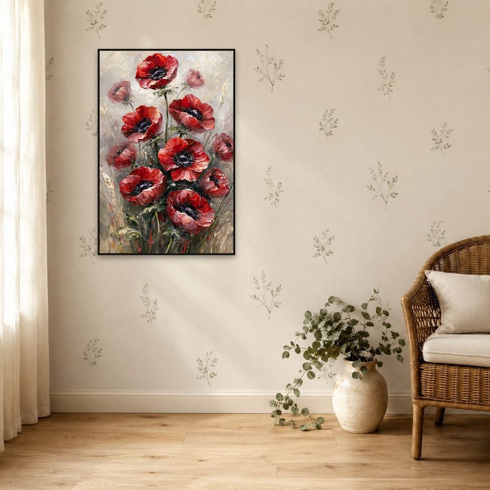 Red Poppies — florals wall art print by Brunelvi — view 5