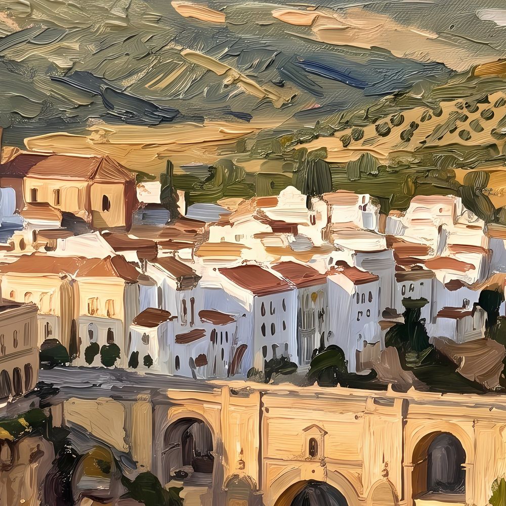 Ronda Bridge Gorge — landscapes wall art print by Brunelvi — view 2