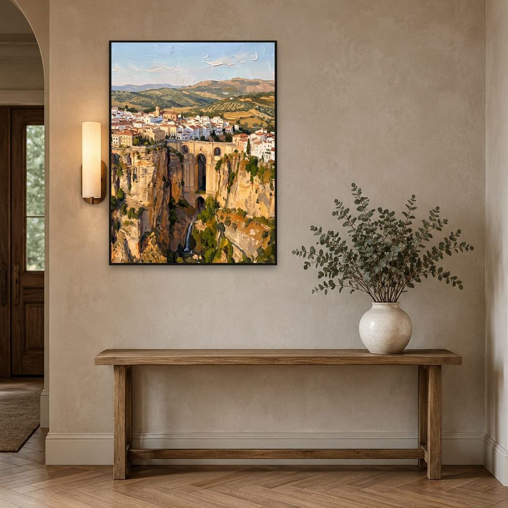 Ronda Bridge Gorge — landscapes wall art print by Brunelvi — view 3
