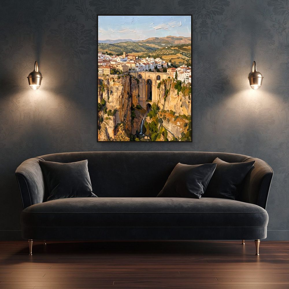 Ronda Bridge Gorge — landscapes wall art print by Brunelvi — view 4
