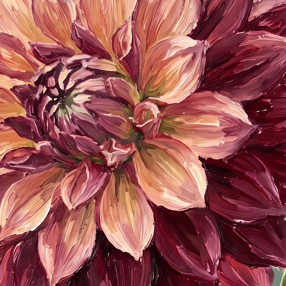 Rose Gold Dahlia — florals wall art print by Brunelvi — view 2