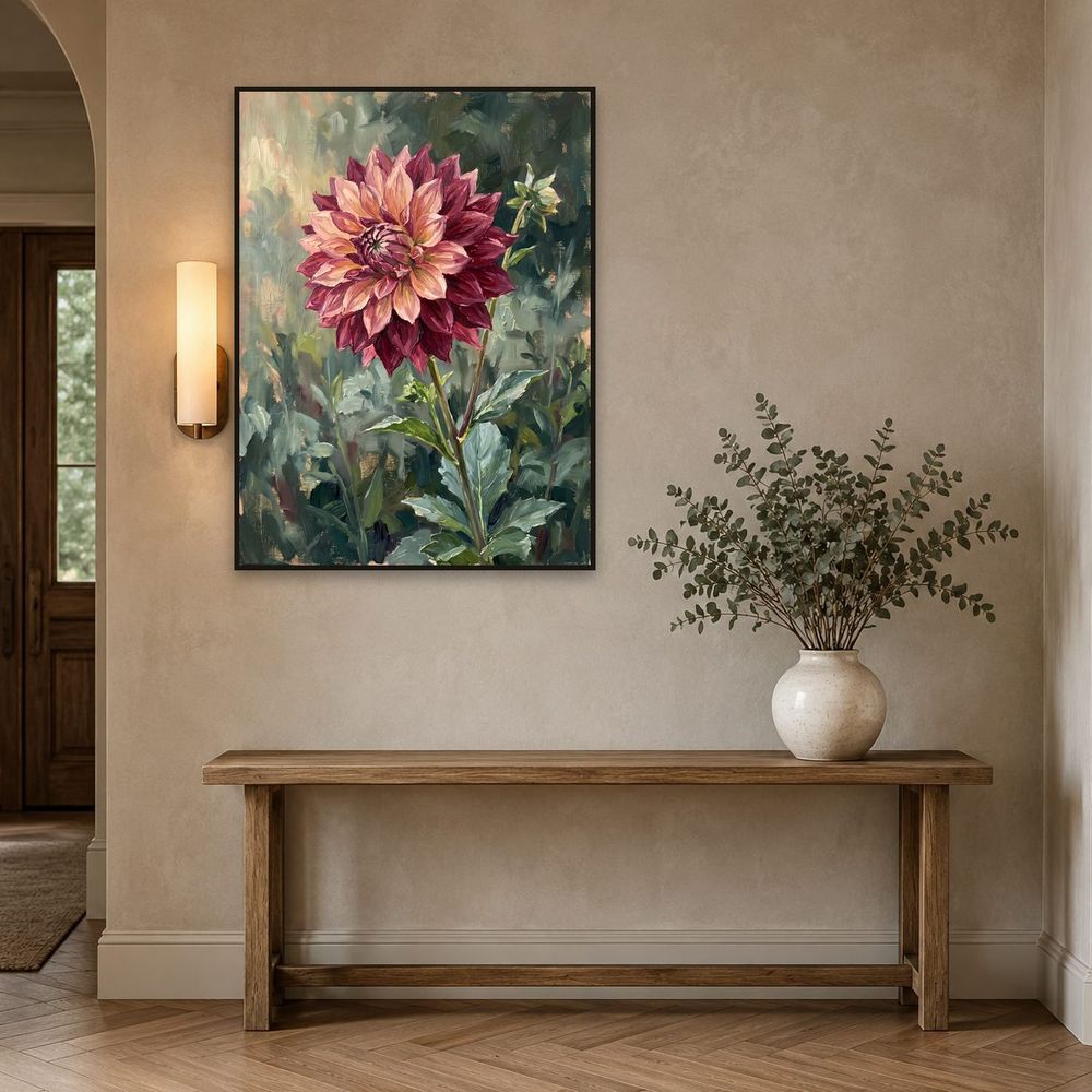 Rose Gold Dahlia — florals wall art print by Brunelvi — view 3