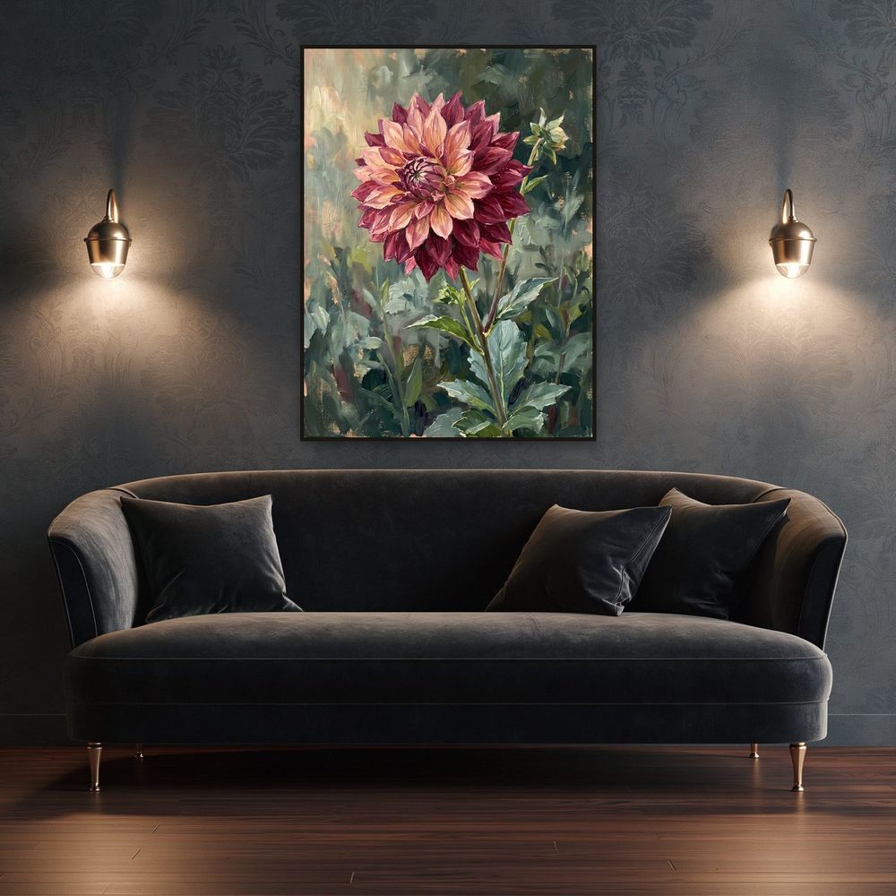 Rose Gold Dahlia — florals wall art print by Brunelvi — view 4