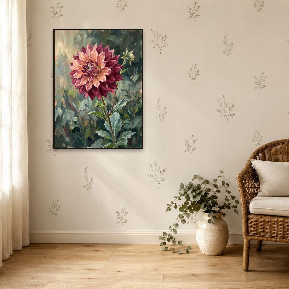 Rose Gold Dahlia — florals wall art print by Brunelvi — view 5