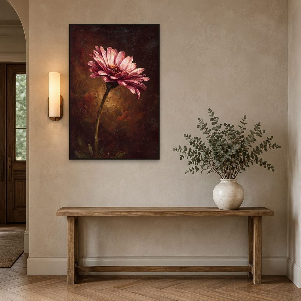 Rosewood Osteospermum — florals wall art print by Brunelvi — view 3