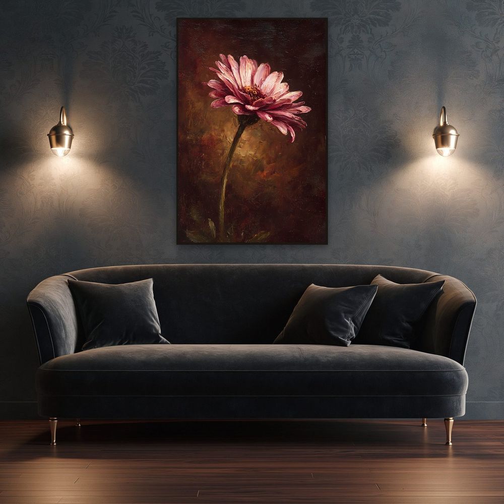 Rosewood Osteospermum — florals wall art print by Brunelvi — view 4