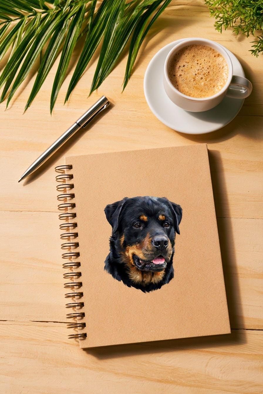 Rottweiler Oil Painting Clipart — animal clipart clipart by Brunelvi — view 4