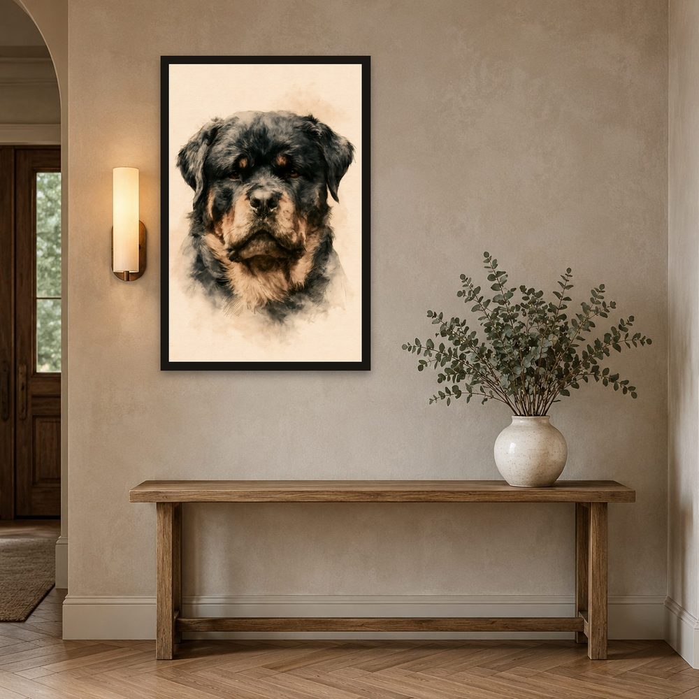 Rottweiler vintage illustration wall art by Brunelvi — Ansicht 2