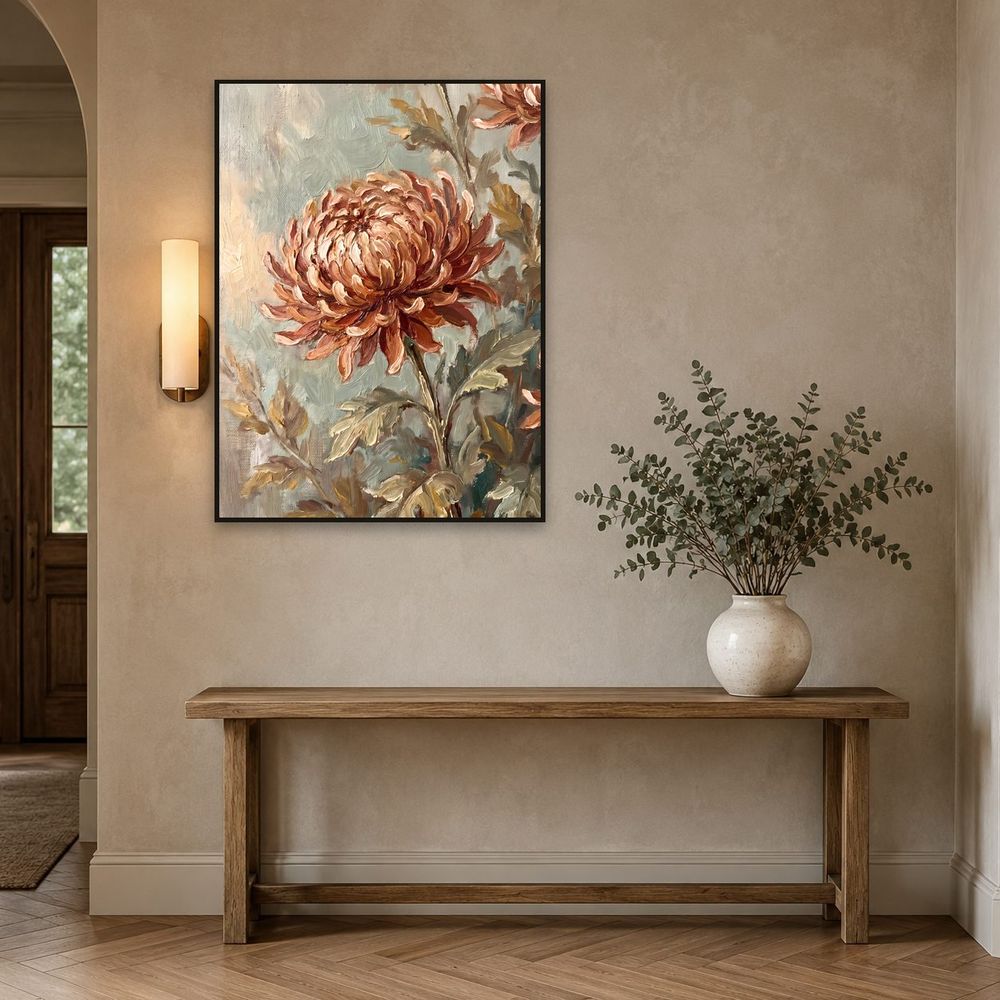 Rust Chrysanthemum — florals wall art print by Brunelvi — view 3