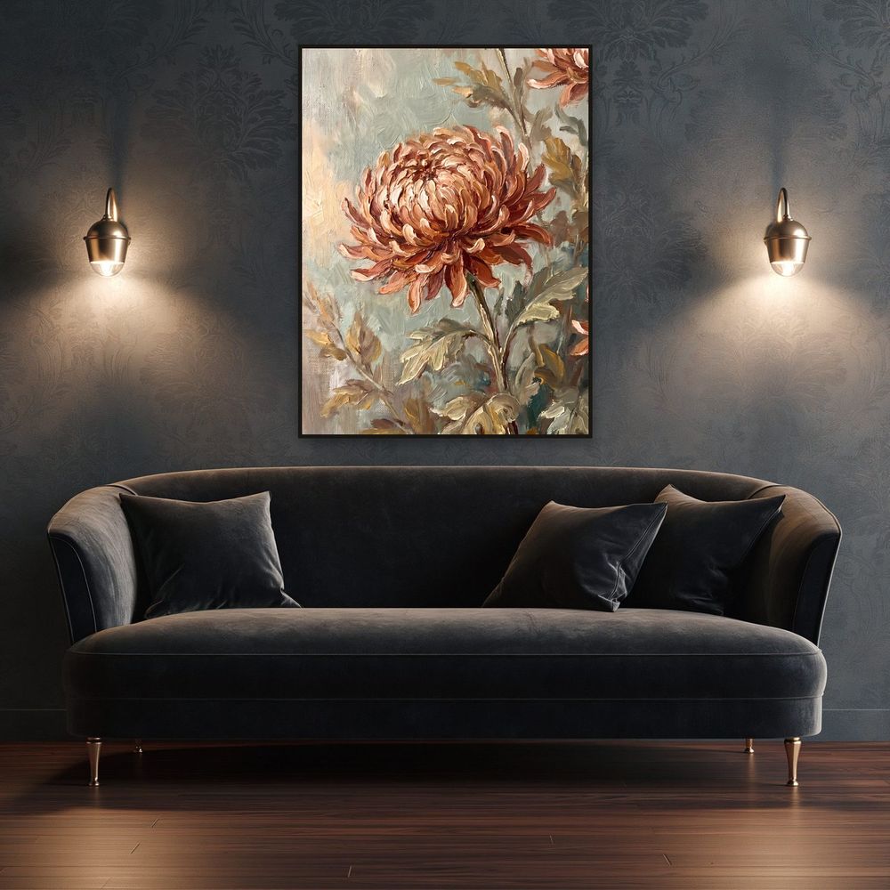 Rust Chrysanthemum — florals wall art print by Brunelvi — view 4