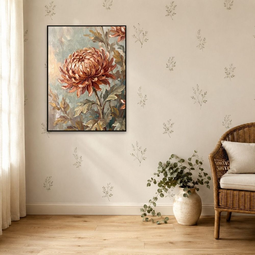 Rust Chrysanthemum — florals wall art print by Brunelvi — view 5