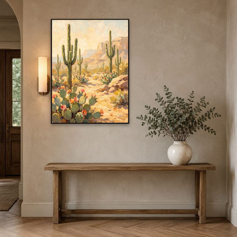 Saguaro Desert Trail — landscapes wall art print by Brunelvi — view 3