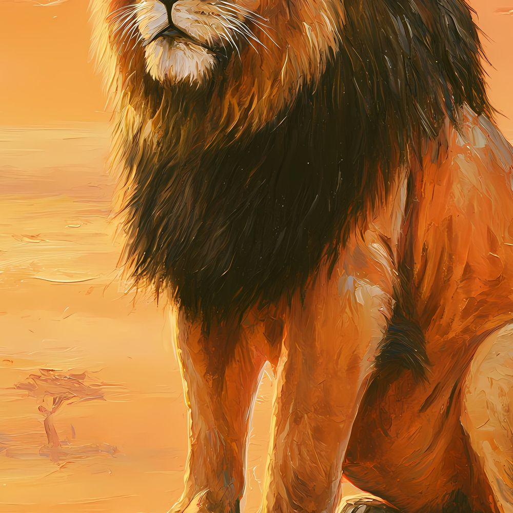 Savanna Lion — animals wall art print by Brunelvi — view 2