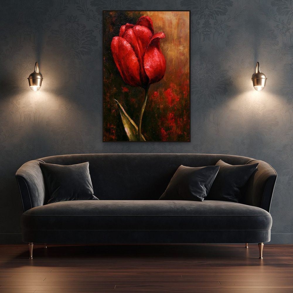 Scarlet Tulip — florals wall art print by Brunelvi — view 4