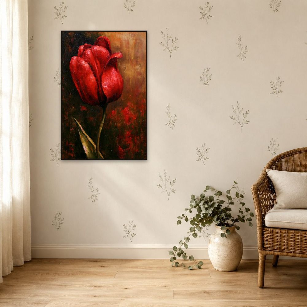 Scarlet Tulip — florals wall art print by Brunelvi — view 5
