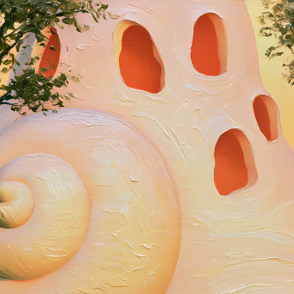 Seashell Meadow House — fantasy wall art print by Brunelvi — view 2