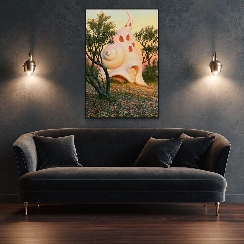 Seashell Meadow House — fantasy wall art print by Brunelvi — view 4