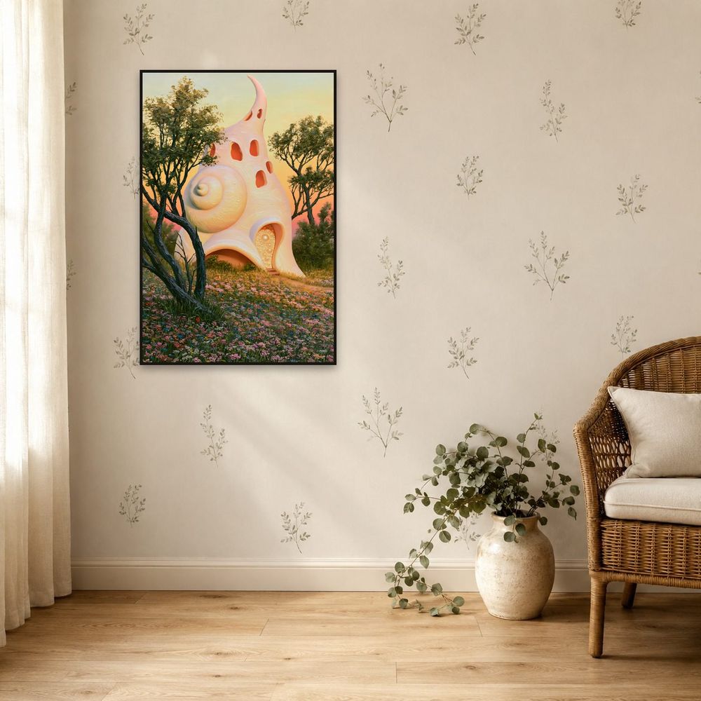 Seashell Meadow House — fantasy wall art print by Brunelvi — view 5