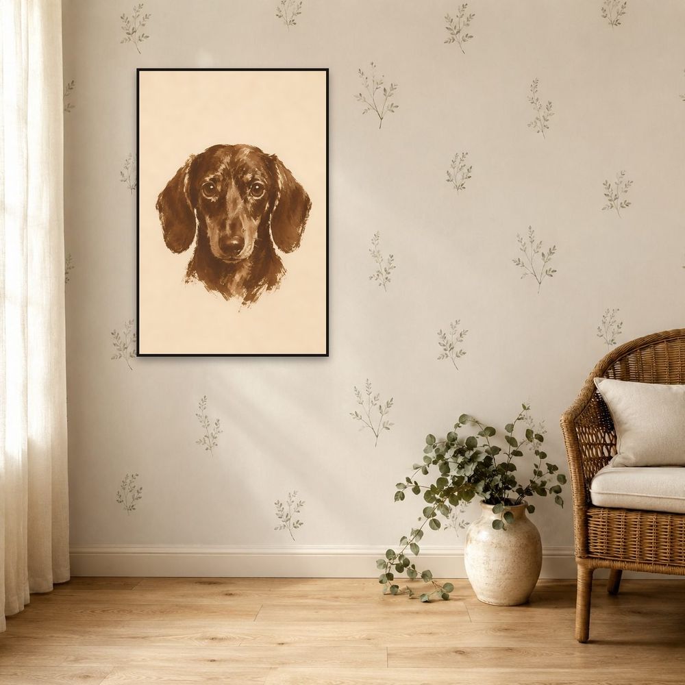 Sepia Ink Dachshund — animals wall art print by Brunelvi — view 5