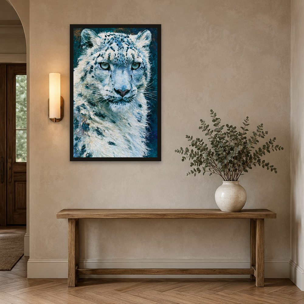 Snow Leopard impasto oil painting wall art by Brunelvi — Ansicht 2