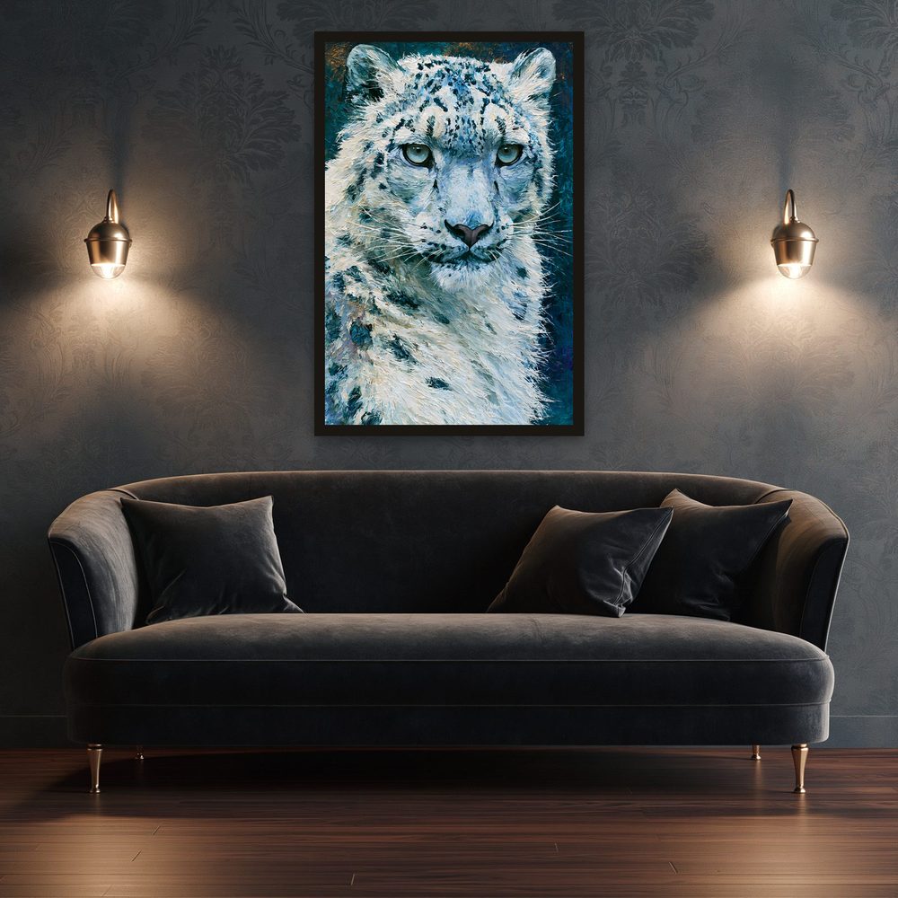 Snow Leopard impasto oil painting wall art by Brunelvi — Ansicht 3