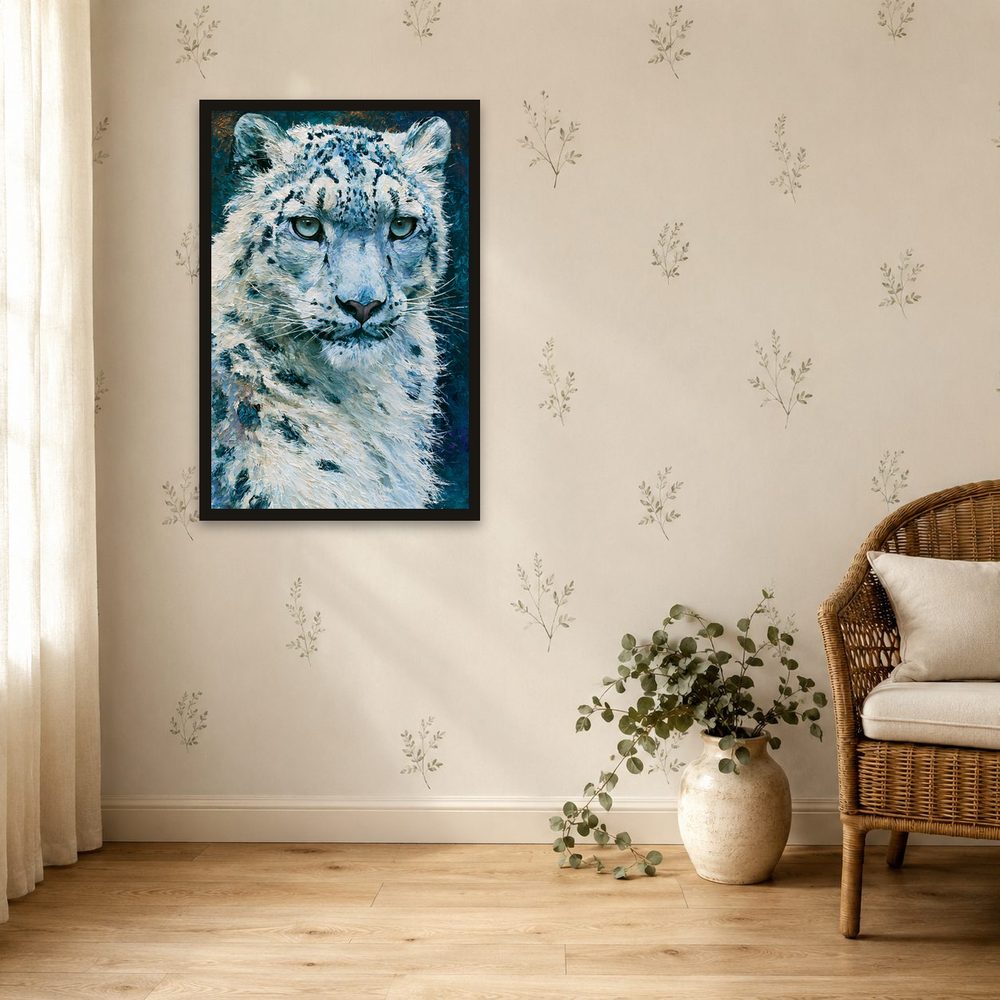 Snow Leopard impasto oil painting wall art by Brunelvi — Ansicht 4
