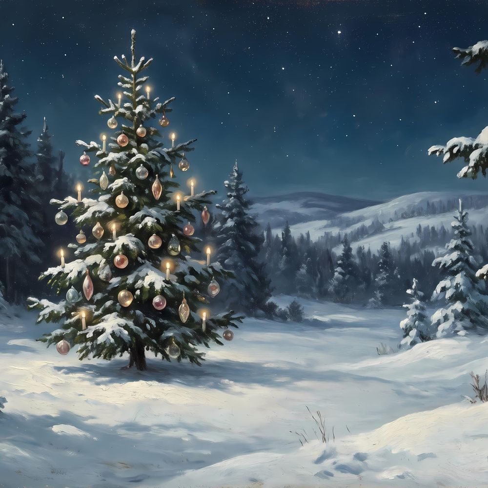 Snowy Forest Christmas Tree Frame TV Art — frame tv art frame tv art by Brunelvi — view 5