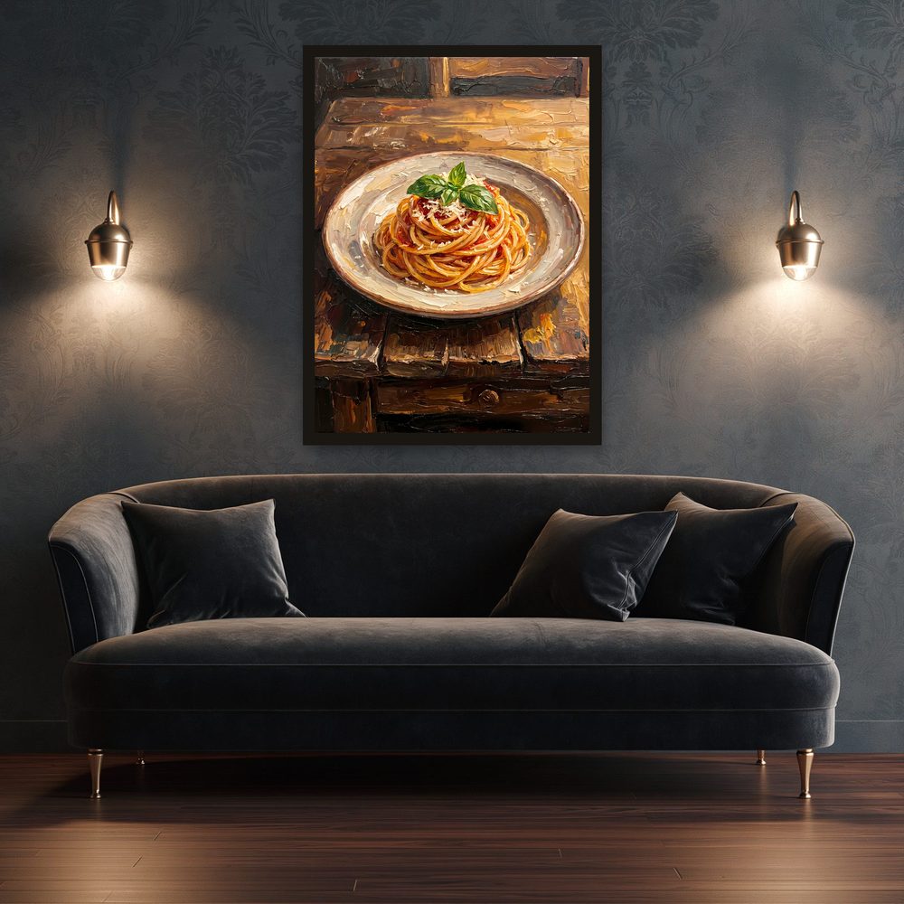 Spaghetti Pomodoro impasto oil painting wall art by Brunelvi — Ansicht 3