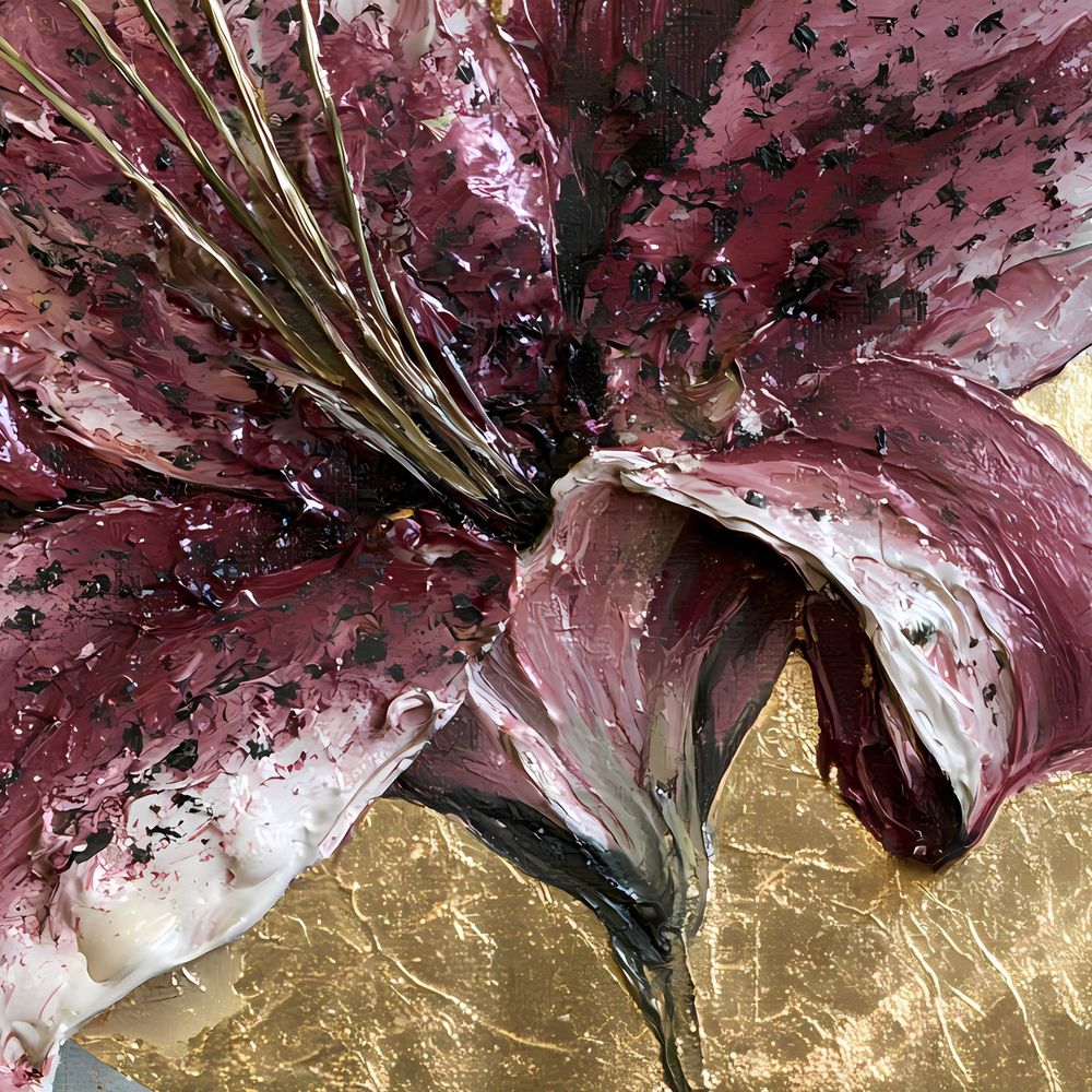 Stargazer Lily Gold — florals wall art print by Brunelvi — view 2