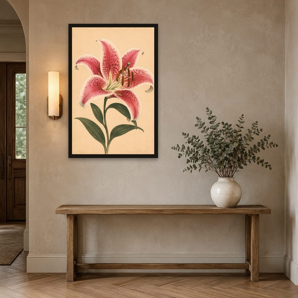 Stargazer Lily vintage illustration wall art by Brunelvi — Ansicht 2