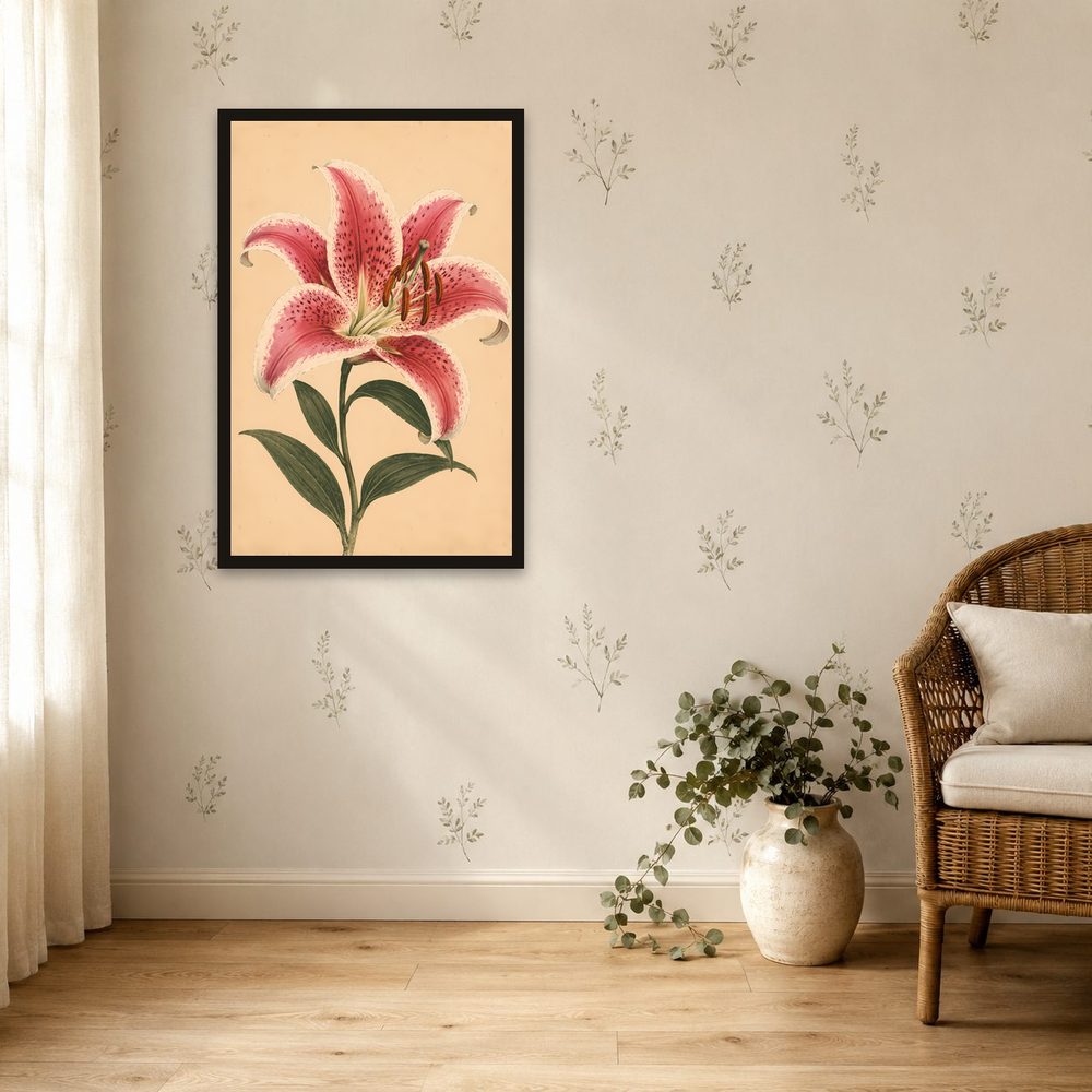 Stargazer Lily vintage illustration wall art by Brunelvi — Ansicht 4
