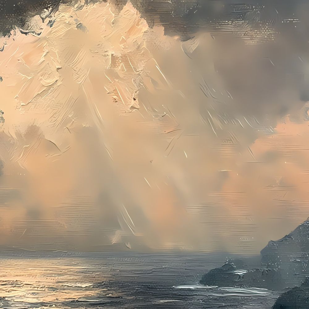 Stormy Cliff Seascape — landscapes wall art print by Brunelvi — view 2