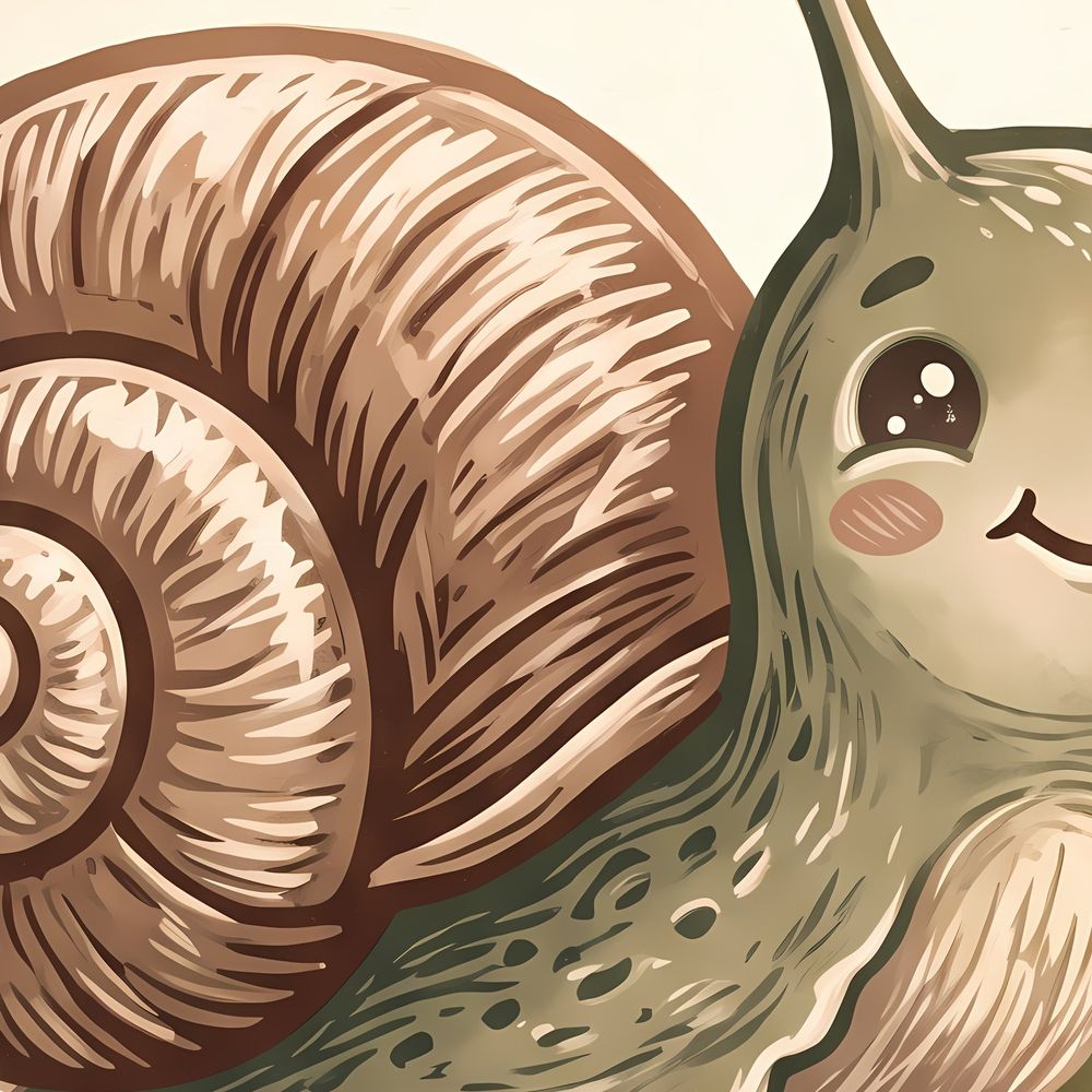 Strawberry Snail — kids & nursery wall art print by Brunelvi — view 2