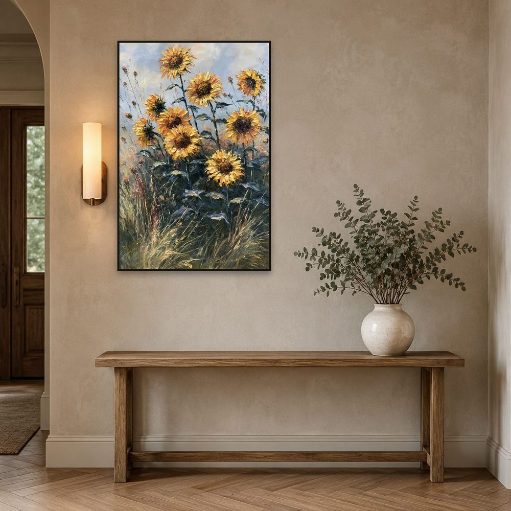 Sunflower Field — florals wall art print by Brunelvi — view 3