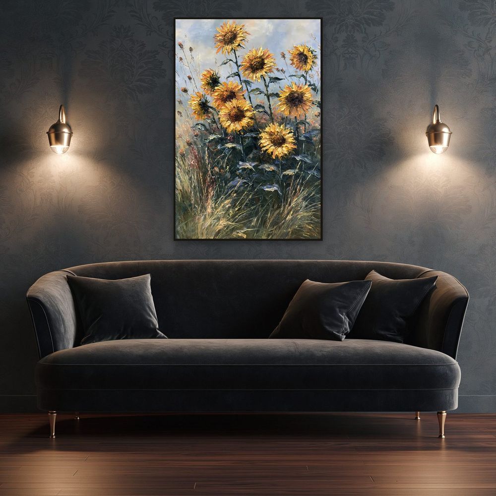 Sunflower Field — florals wall art print by Brunelvi — view 4