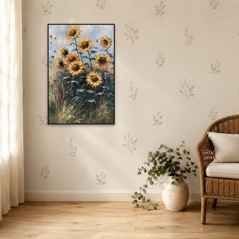Sunflower Field — florals wall art print by Brunelvi — view 5