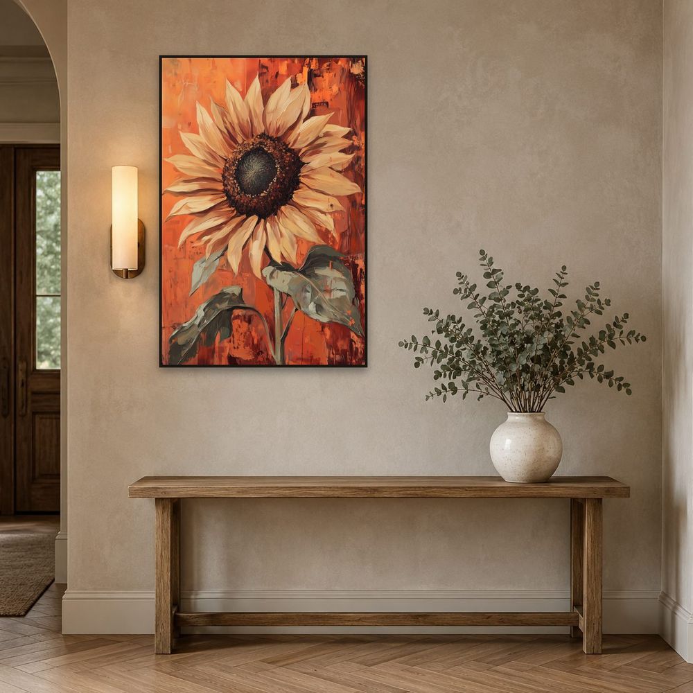 Terracotta Sunflower — florals art print by Brunelvi — view 3