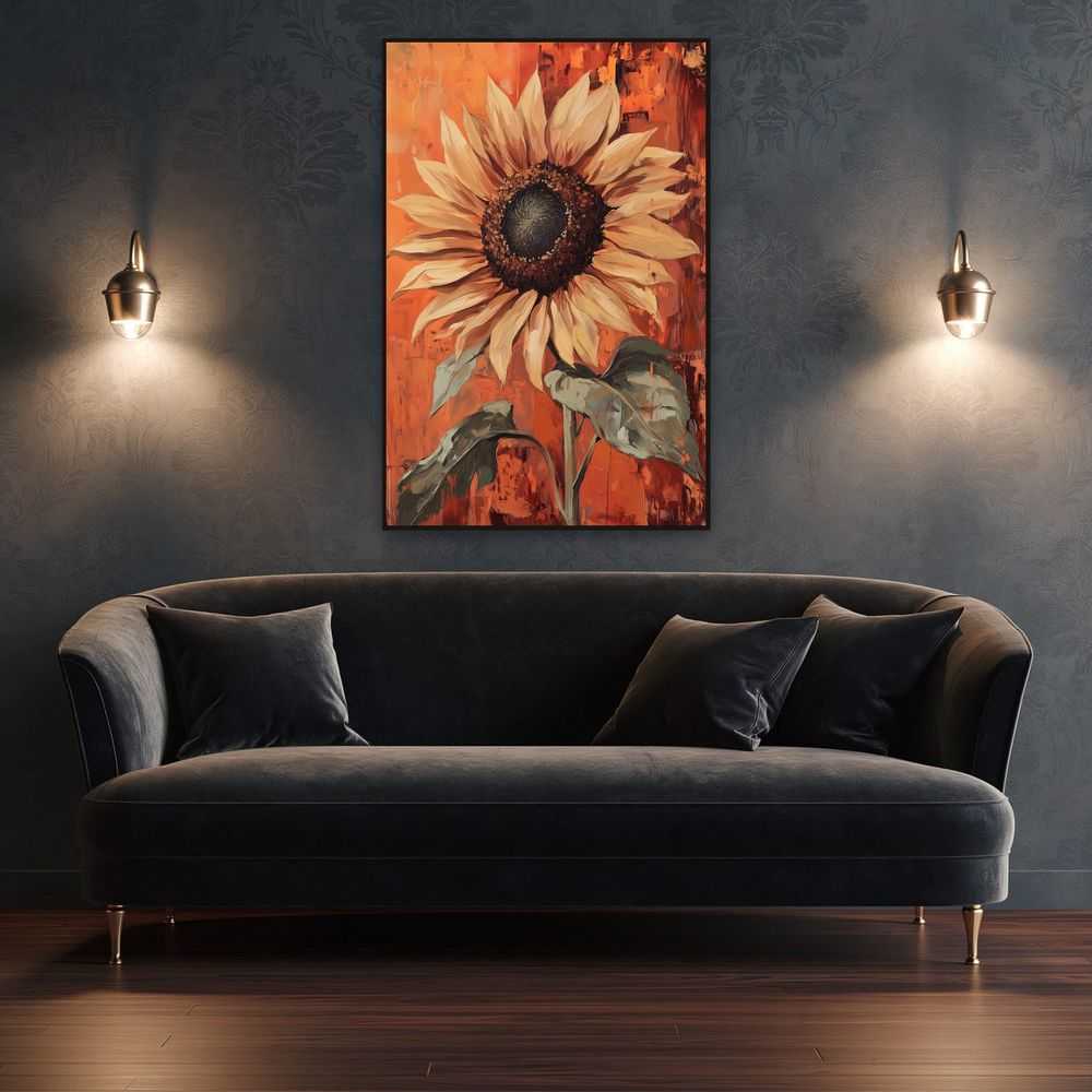 Terracotta Sunflower — florals art print by Brunelvi — view 4