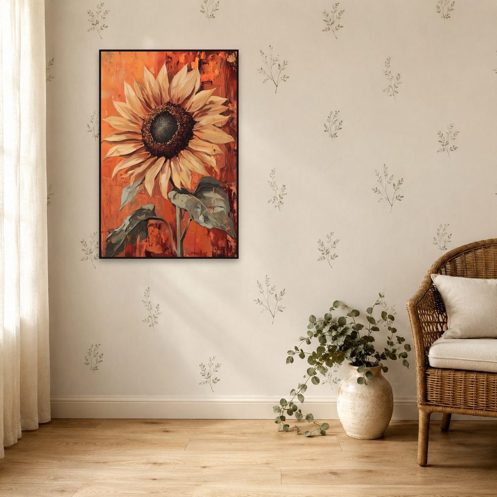 Terracotta Sunflower — florals art print by Brunelvi — view 5