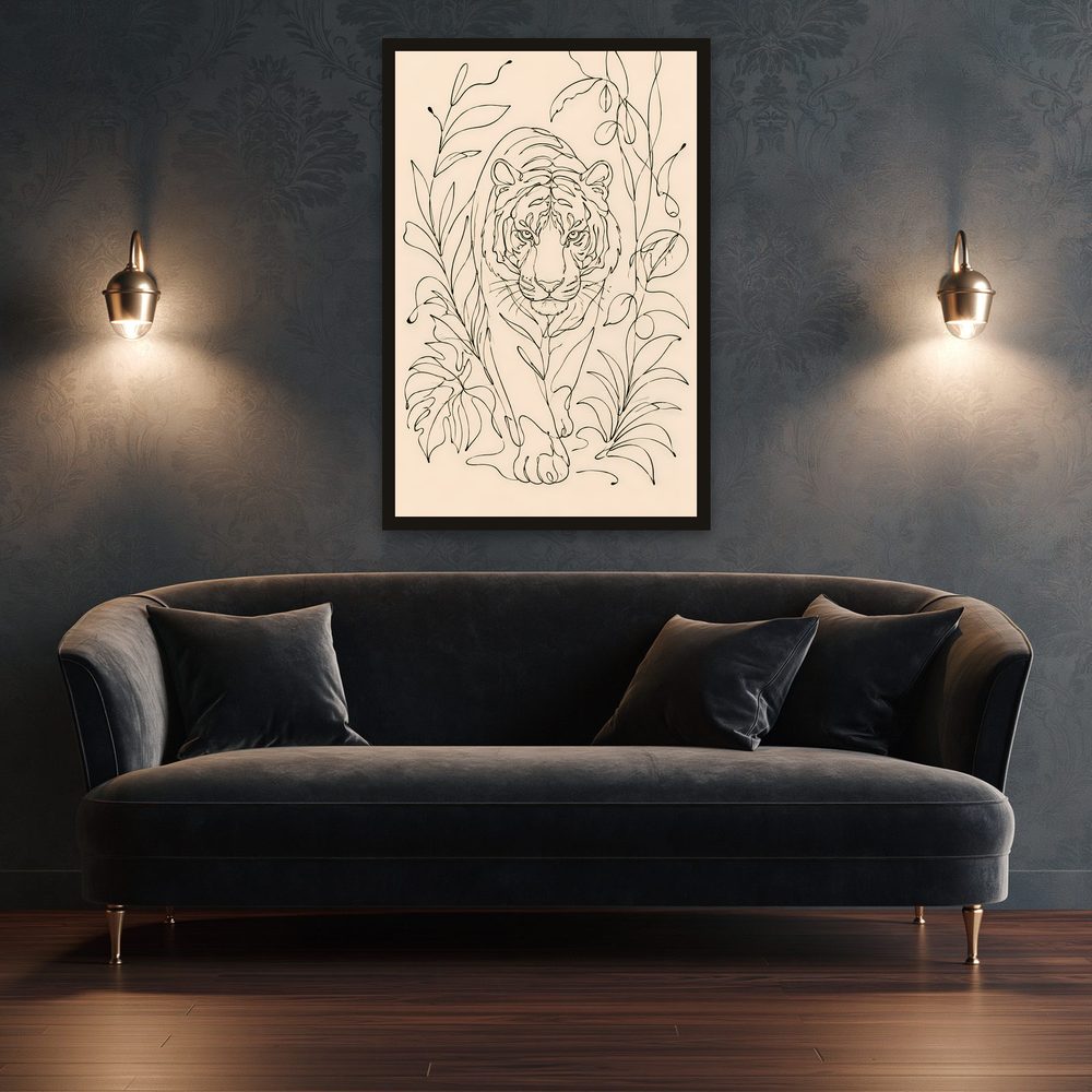 Tiger Line Art line art wall art by Brunelvi — Ansicht 3