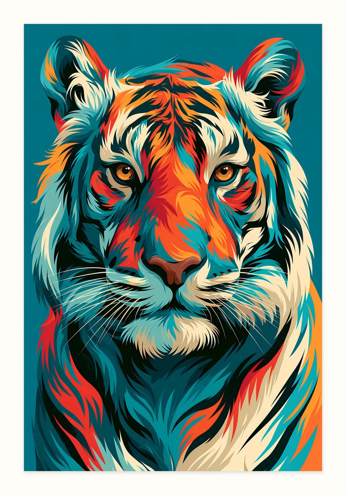 Tiger Pop Art pop art wall art by Brunelvi