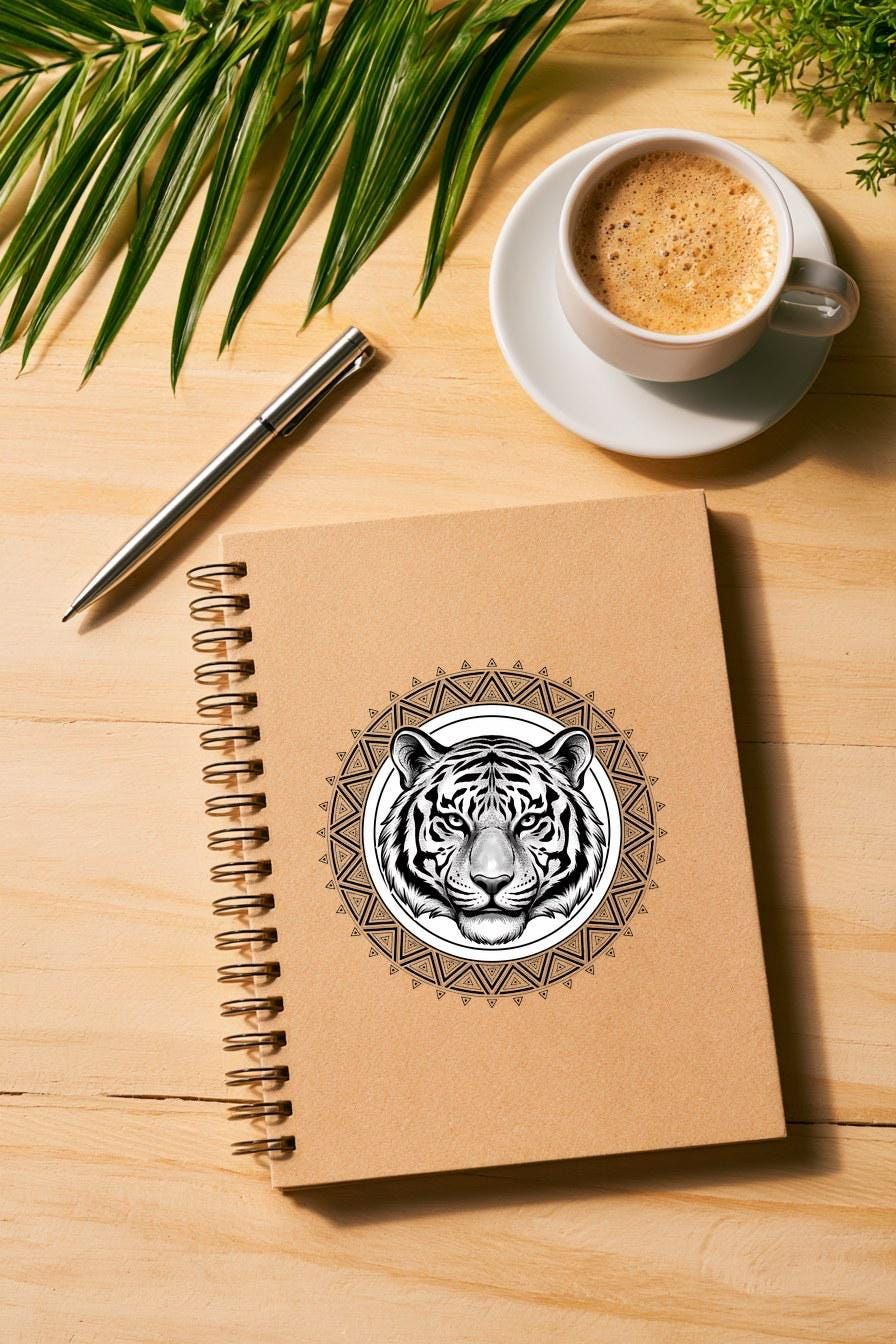 Tiger Tattoo Mandala PNG — bold clipart clipart by Brunelvi — view 4