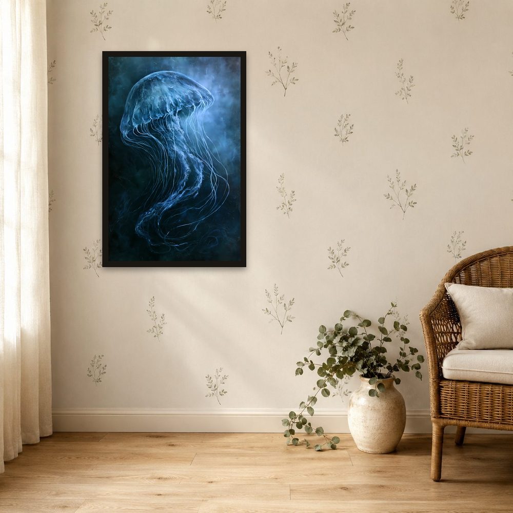 Translucent Moon Jelly impasto oil painting wall art by Brunelvi — Ansicht 4